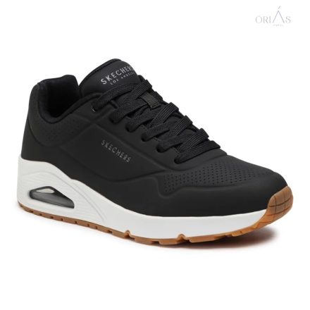 skechers 52458w/blk uno-stand on air fekete férfi edzőcipő "k" szélesség 48 1/2