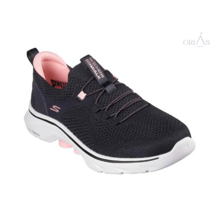 skechers 125225/bkhp go walk 7-abie női fekete edzőcipő 42