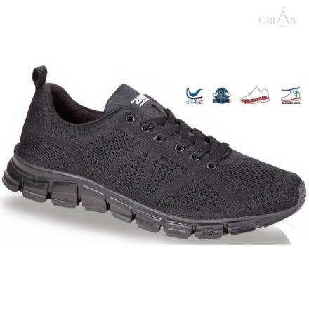 boras 5203-0001 férfı fekete sneaker 48